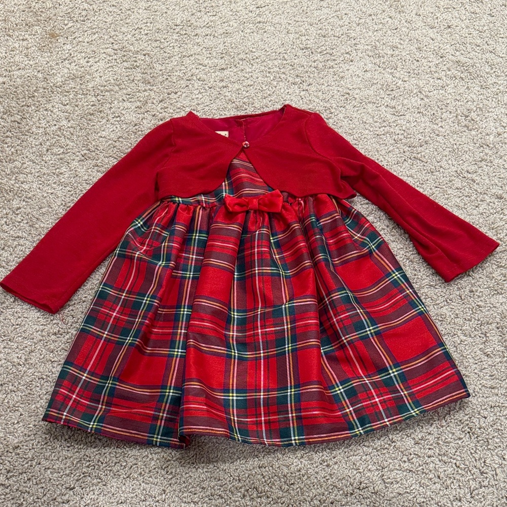 Charming Red Plaid Kids Formal Dress